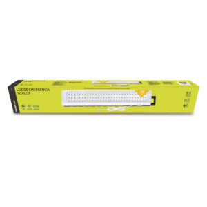 luz de emergencia tecnolab 120 leds, 480 lum 5w, bajo consumo, bateria recargable, encendido automatico.