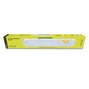 luz de emergencia tecnolab 160 leds, 640 lum 5w, bajo consumo, bateria recargable, usb para cargar dispositivos.