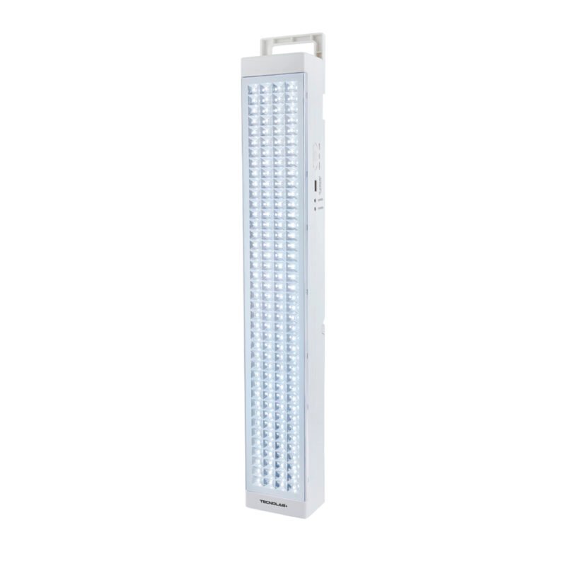 luz de emergencia tecnolab 160 leds, 640 lum 5w, bajo consumo, bateria recargable, usb para cargar dispositivos. — vista 2
