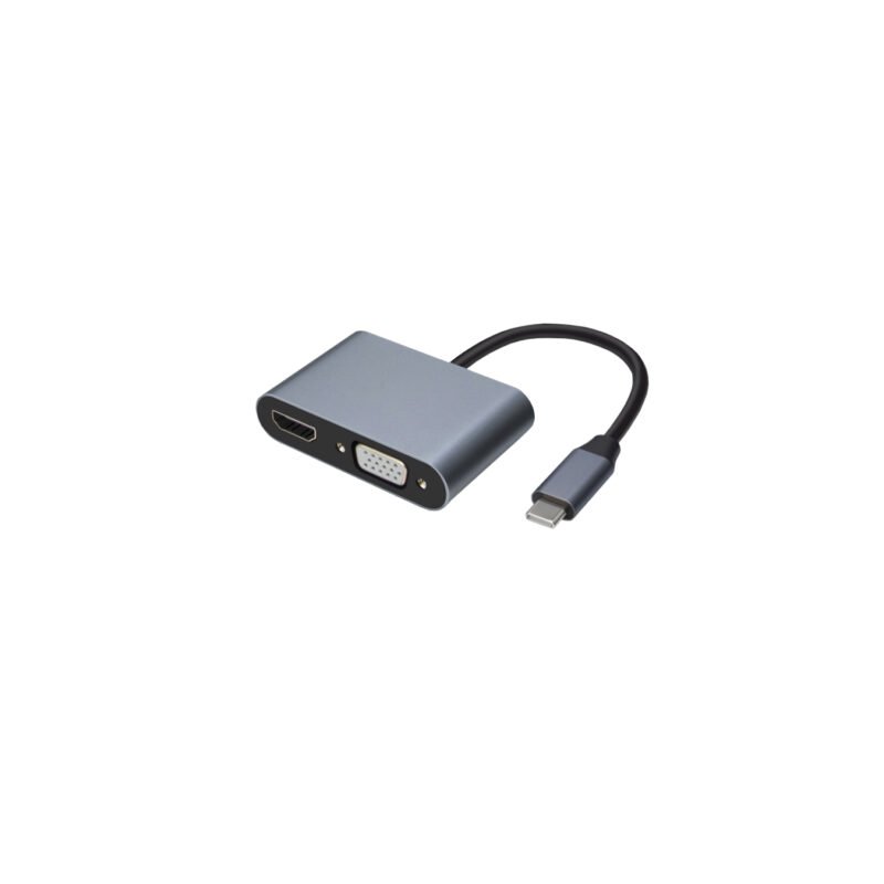 hub tipo c 4 en 1 hdmi /vga /pd /usb — vista 2