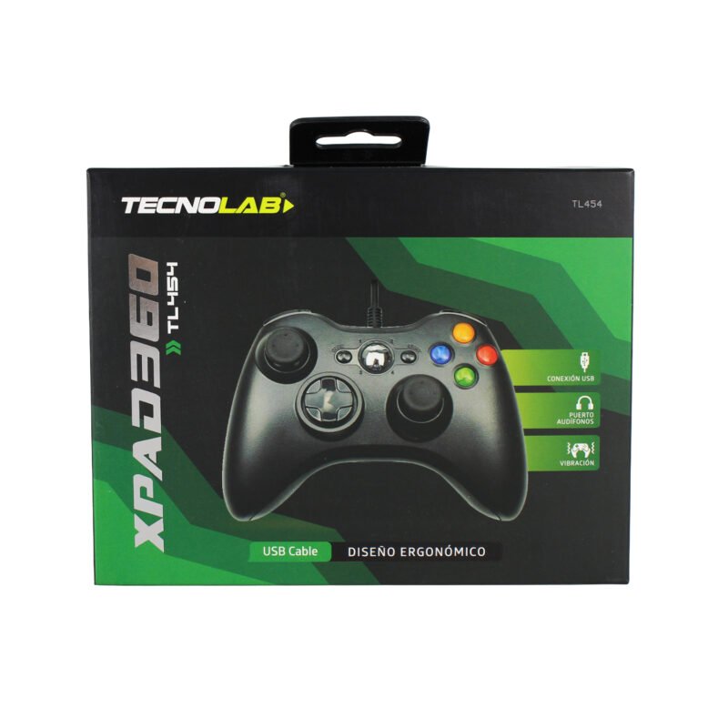 control para xbox 360 con cable white — vista 2