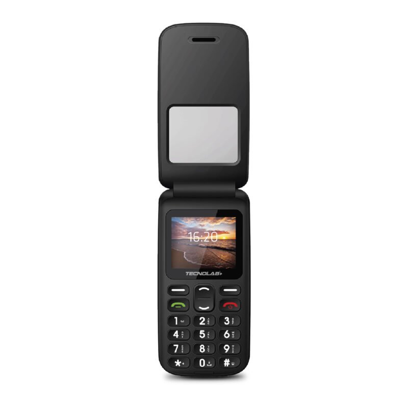telefono senior tecnolab 4g, linterna, camara, radio fm, bt, sos, bateria 600mah, pantalla 1.77". black — vista 2