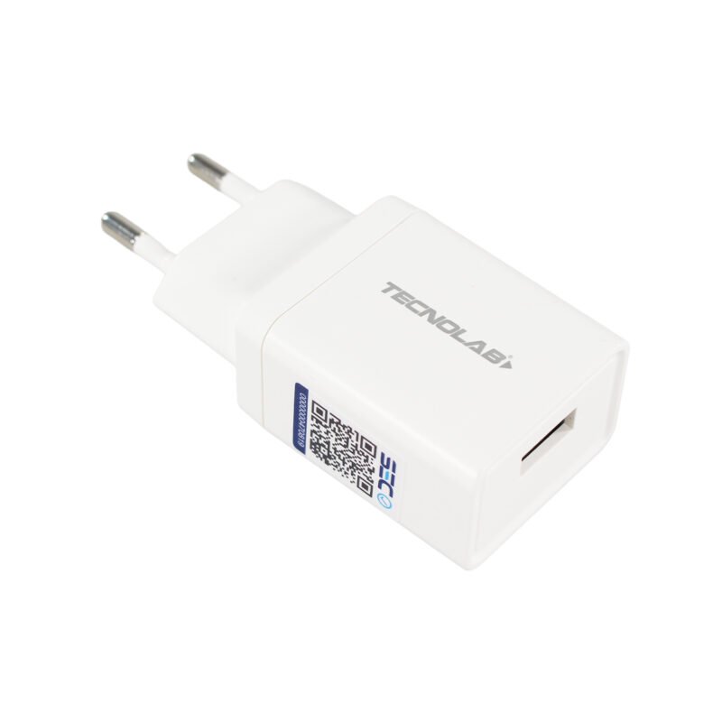 cargador tecnolab salida usb 10.5w con cable usb a lightning. certificacion sec. white — vista 12