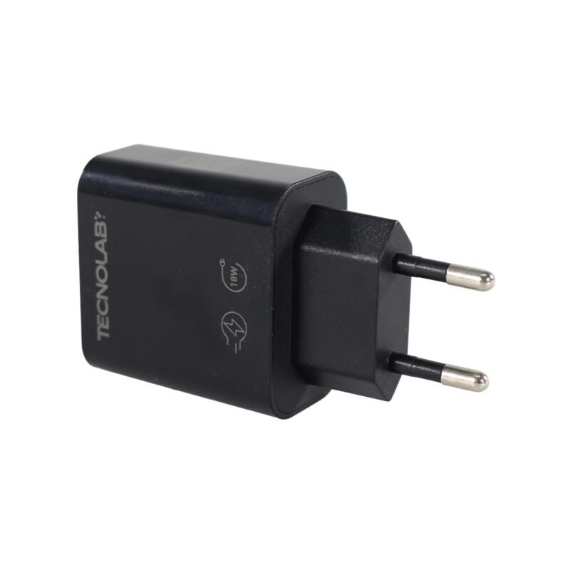 cargador tecnolab qc 3.0 salida usb 18w con cable usb a lightning. certificacion sec. black — vista 8