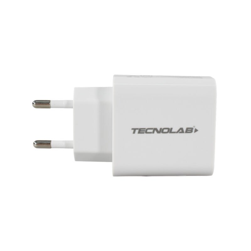 cargador tecnolab qc 3.0 salida usb 18w con cable usb a lightning, certificacion sec. white — vista 8