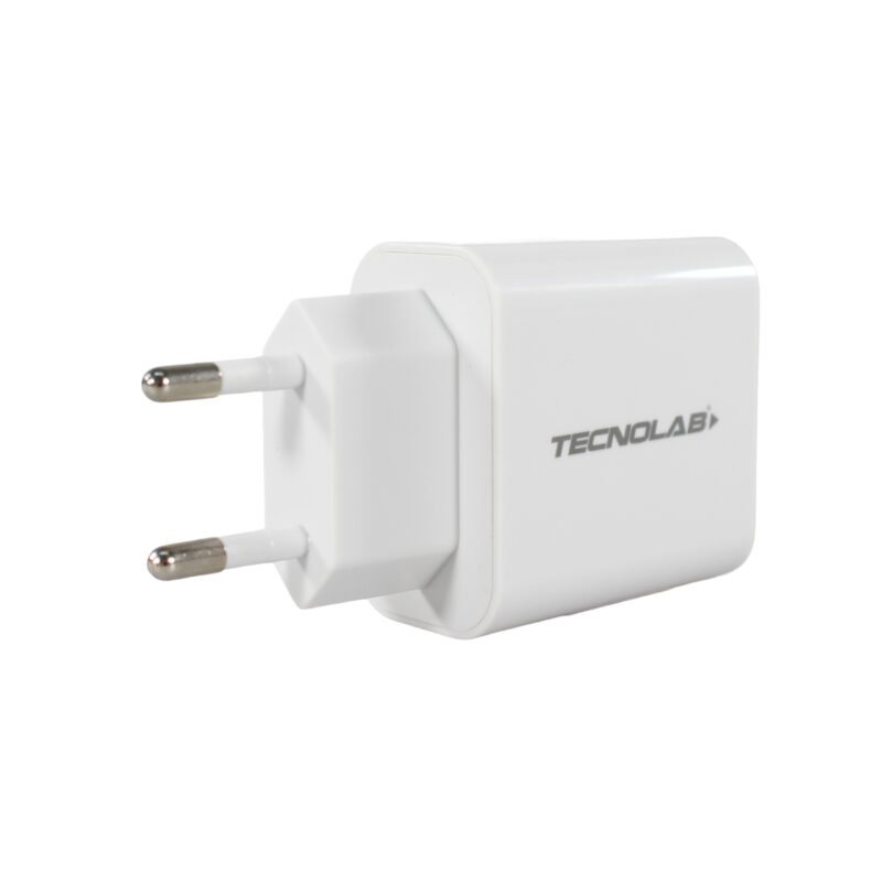 cargador tecnolab qc 3.0 salida usb 18w con cable usb a lightning, certificacion sec. white — vista 9