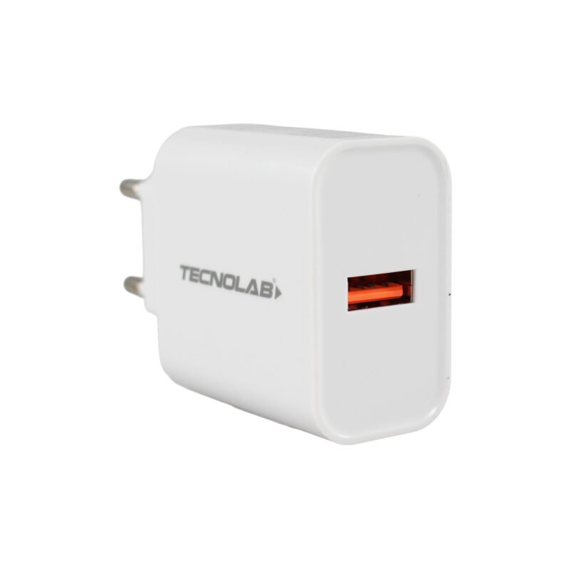 cargador tecnolab qc 3.0 salida usb 18w con cable usb a lightning, certificacion sec. white — vista 10