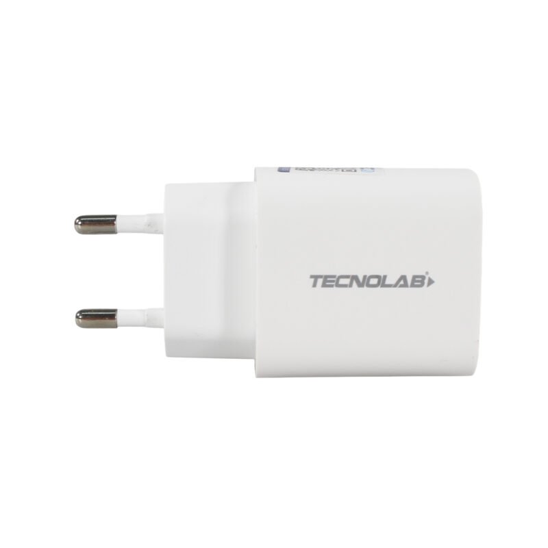 cargador tecnolab qc 3.0 + pd 20w con cable tipo c a lightning. certificacion sec. white — vista 9