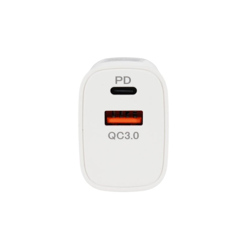 cargador tecnolab qc 3.0 + pd 20w con cable tipo c a lightning. certificacion sec. white — vista 12