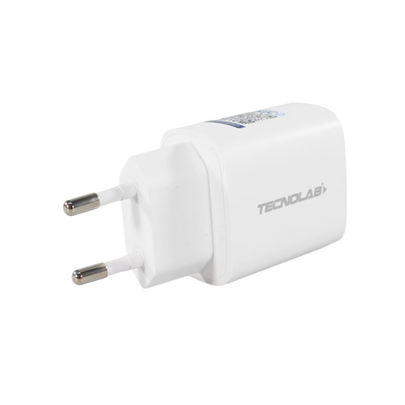 cargador tecnolab qc 3.0 + pd 20w con cable tipo c a c. certificacion sec. white — vista 10