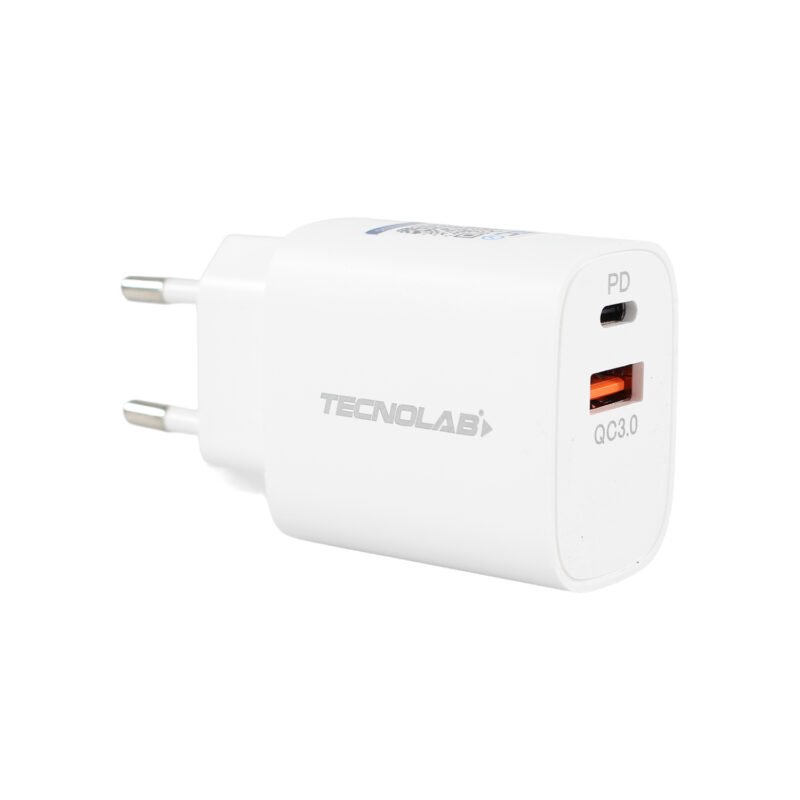 cargador tecnolab qc 3.0 + pd 20w con cable tipo c a c. certificacion sec. white — vista 11