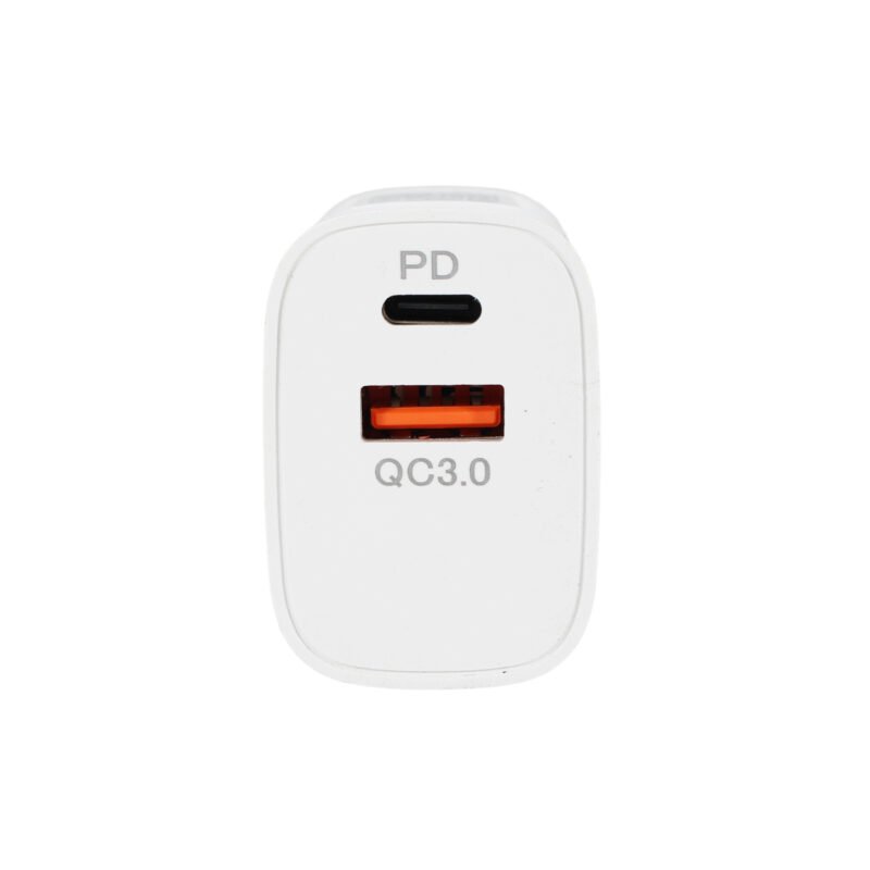 cargador tecnolab qc 3.0 + pd 20w con cable tipo c a c. certificacion sec. white — vista 12