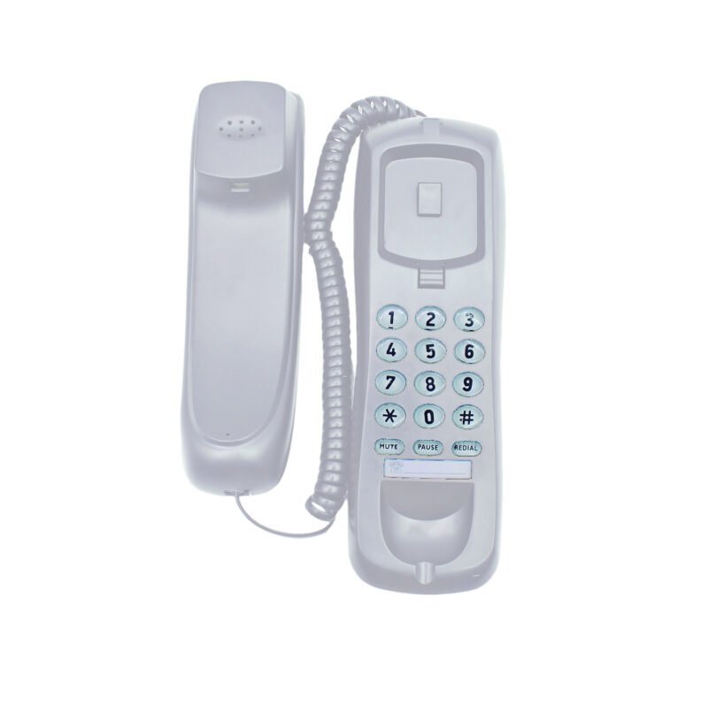 telefono tecnolab de sobremesa, funciones de pausa, silencio, rediscado, luz nocturna, diseÑo compacto.white — vista 2