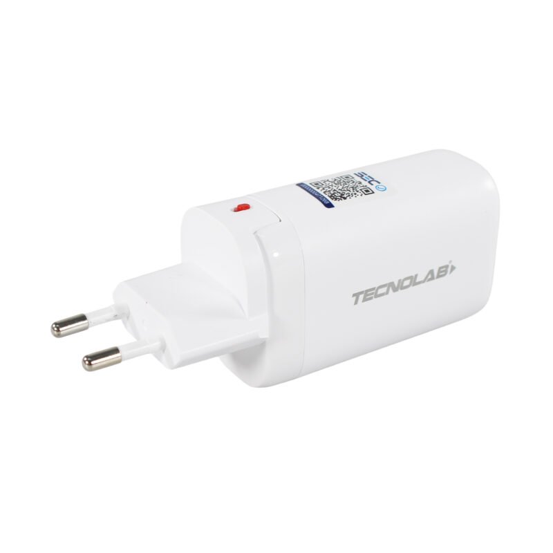 cargador tecnolab qc 3.0 + pd 65w con cable tipo c a c. certificaciÓn sec. white — vista 8