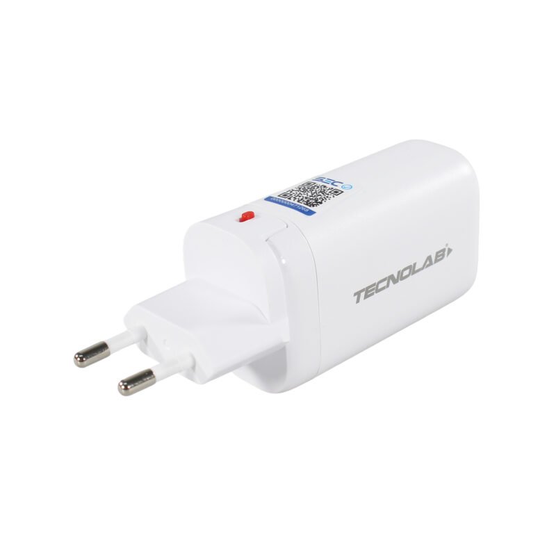 cargador tecnolab qc 3.0 + pd 65w con cable tipo c a lightning. certificaciÓn sec. white — vista 12