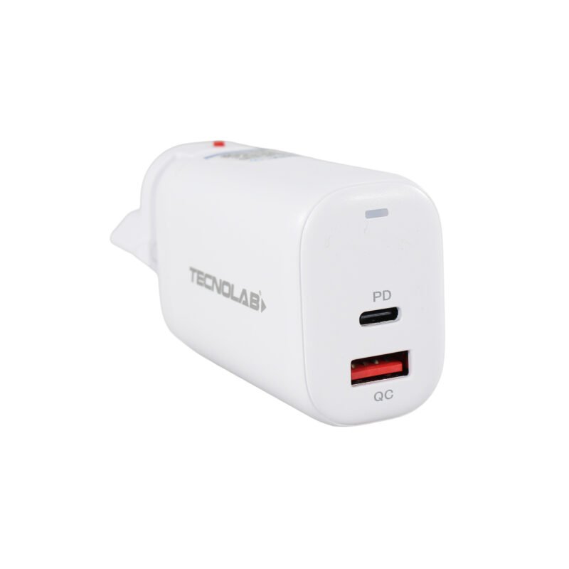 cargador tecnolab qc 3.0 + pd 65w con cable tipo c a lightning. certificaciÓn sec. white — vista 13