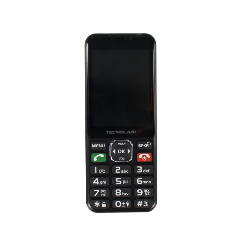 telefono senior 4g, pantalla 2.8", sim dual, boton sos, entrada tipo c, camara 0.3mp, bateria 1000mah, memoria 128 + 48mb. black — vista 3