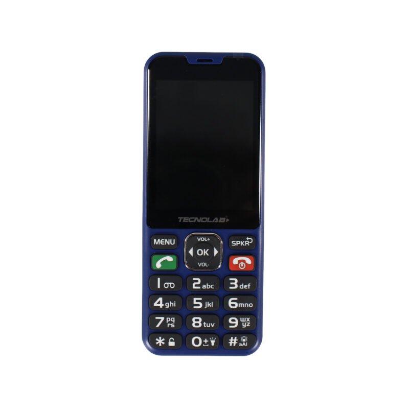 telefono senior 4g, pantalla 2.8", sim dual, boton sos, entrada tipo c, camara 0.3mp, bateria 1000mah, memoria 128 + 48mb. blue — vista 3