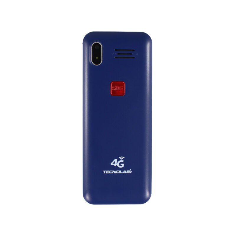 telefono senior 4g, pantalla 2.8", sim dual, boton sos, entrada tipo c, camara 0.3mp, bateria 1000mah, memoria 128 + 48mb. blue — vista 4