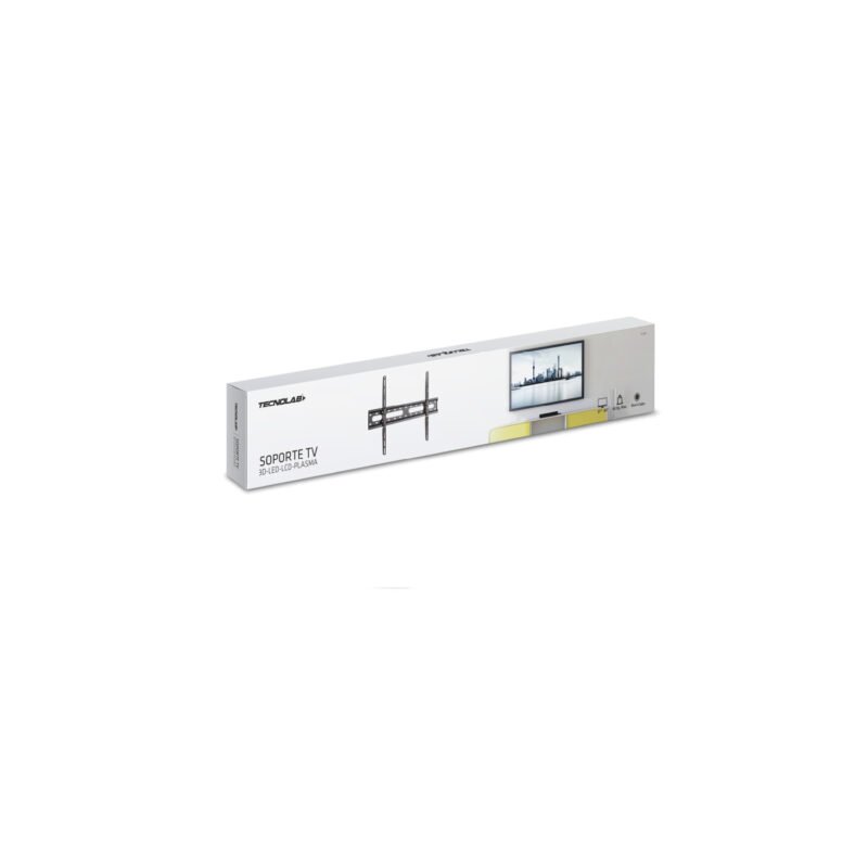 soporte tecnolab tv pared 37” 80”, carga 45kg, vesa 200x200 600x400mm, acero laminado, tornillos seguridad. — vista 2