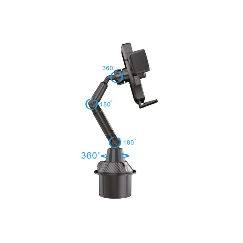 soporte tecnolab para automovil posa vasos, instalacion facil, bloqueo giratorio, rotacion 360°, compatible smartphones. — vista 2