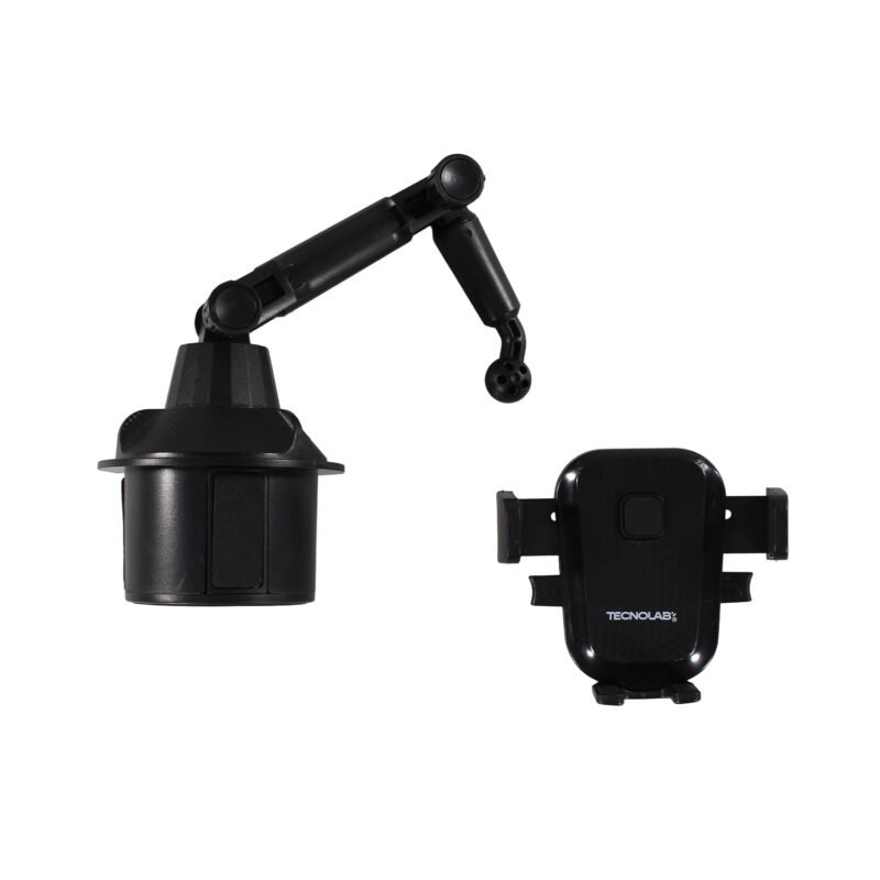 soporte tecnolab para automovil posa vasos, instalacion facil, bloqueo giratorio, rotacion 360°, compatible smartphones. — vista 7