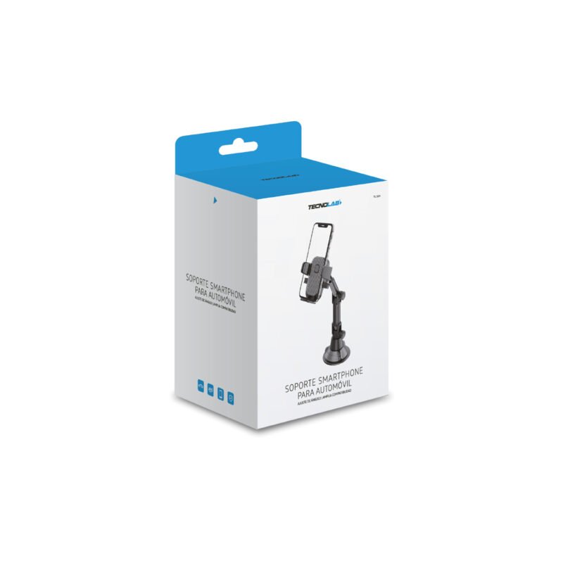 soporte tecnolab para automovil posa vasos, instalacion facil, bloqueo giratorio, rotacion 360°, compatible smartphones. — vista 4