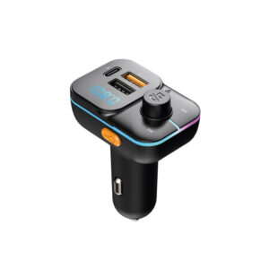 cargador de auto carga rapida 12v con transmisor fm bluetooth salida pd y usb ax2 15 watts