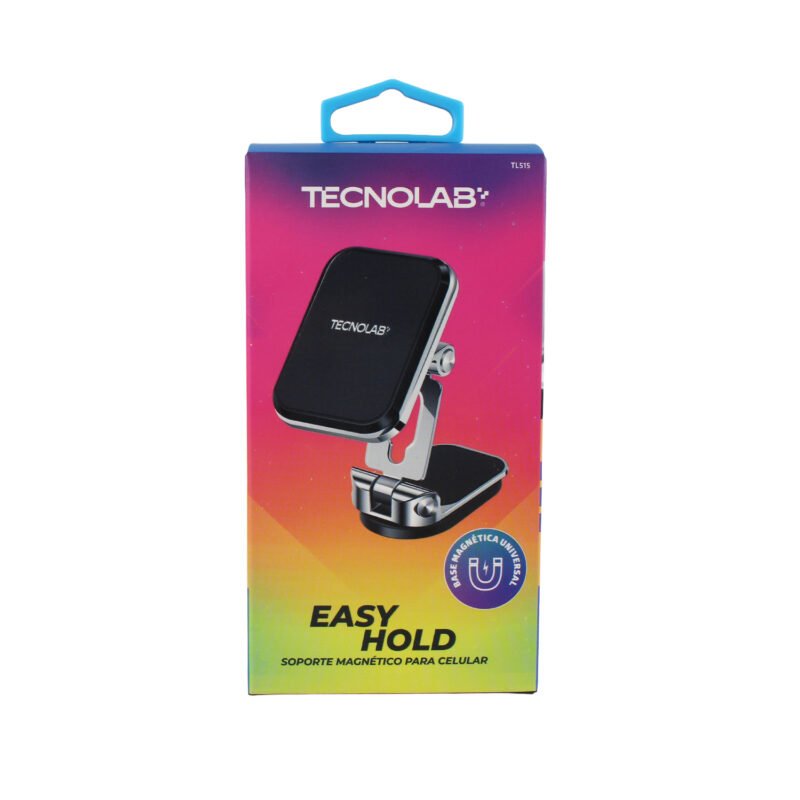 soporte tecnolab para automovil de smartphone, ajuste de angulo, magnetico universal, flexible con rotacion 360°, diseÑo ergonomico. — vista 4