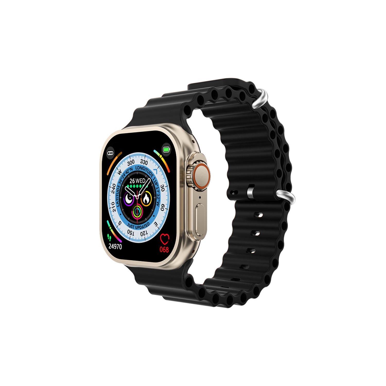 reloj smartwatch tecnolab 1.96", monitoreo de salud, modos deportivos, control musica, carga inalambrica. con 2 correas reloj smartwatch tecnolab 1.96", monitoreo de salud, modos deportivos, control musica, carga inalambrica. con 2 correas