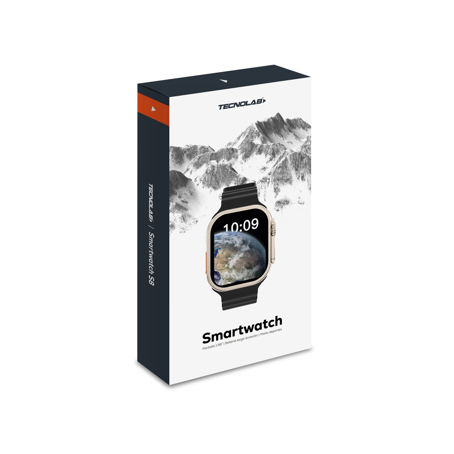 reloj smartwatch tecnolab 1.96", monitoreo de salud, modos deportivos, control musica, carga inalambrica. con 2 correas reloj smartwatch tecnolab 1.96", monitoreo de salud, modos deportivos, control musica, carga inalambrica. con 2 correas