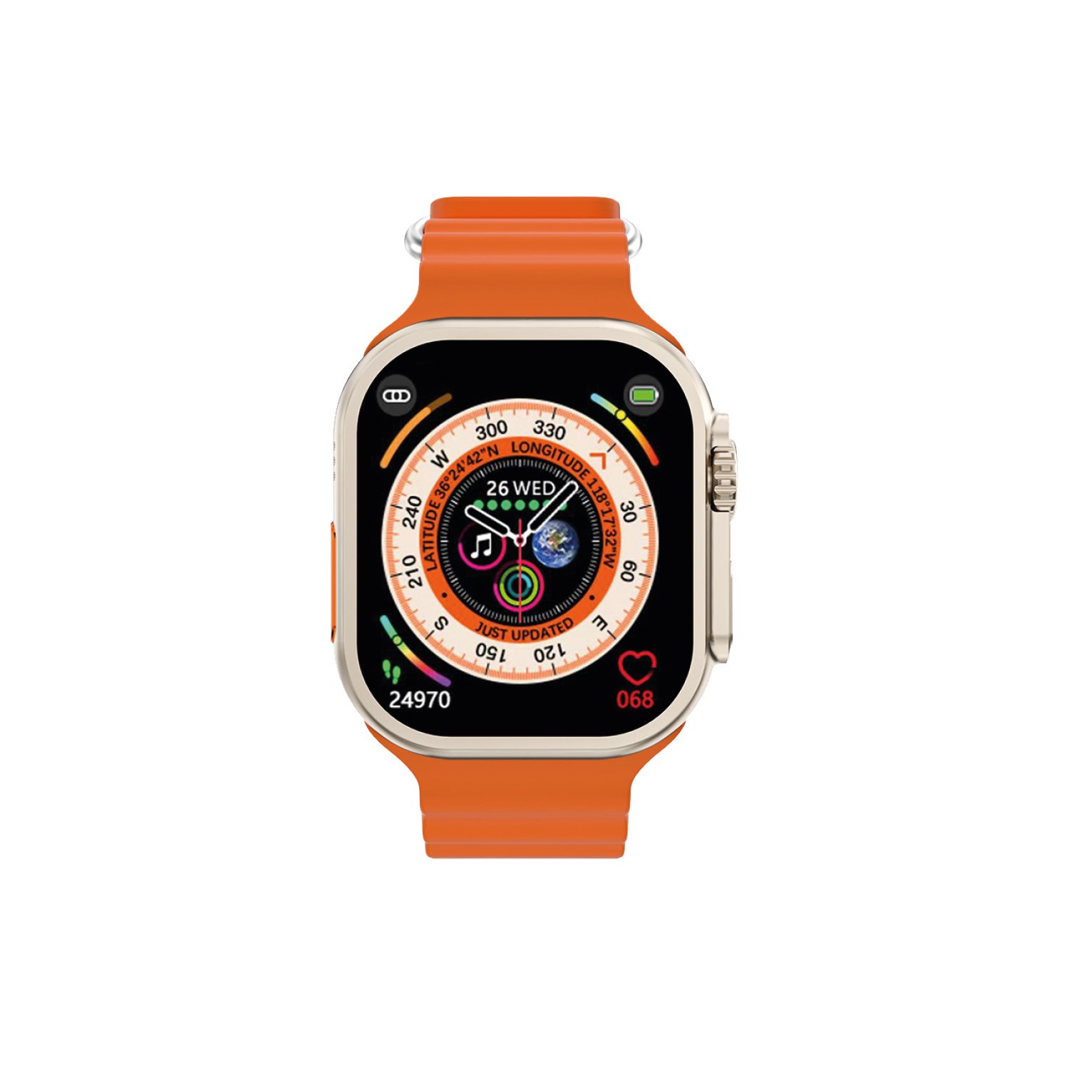 reloj smartwatch tecnolab gl1, pantalla 2.01", bt v5.1, carga inalambrica, bateria 330mah, con 2 correas. reloj smartwatch tecnolab gl1, pantalla 2.01", bt v5.1, carga inalambrica, bateria 330mah, con 2 correas.