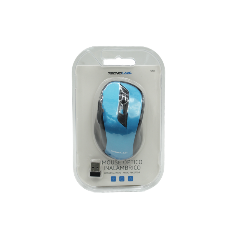 mouse tecnolab inalambrico 2.4 ghz, diseÑo ergonomico, 3 botones, resolucion 1000 dpi, ahorro de energia. — vista 2