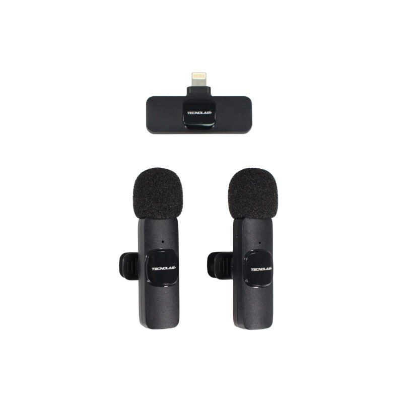 kit microfono de 2 lavalier inalambrico para celular con conexion lightning — vista 2