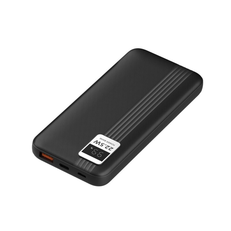powerbank tecnolab 10000mah 22,5w incluye 2 cables tipo c y lightning black