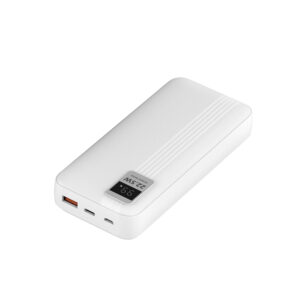 powerbank tecnolab 20000mah 22,5w incluye 2 cables tipo c y lightning white