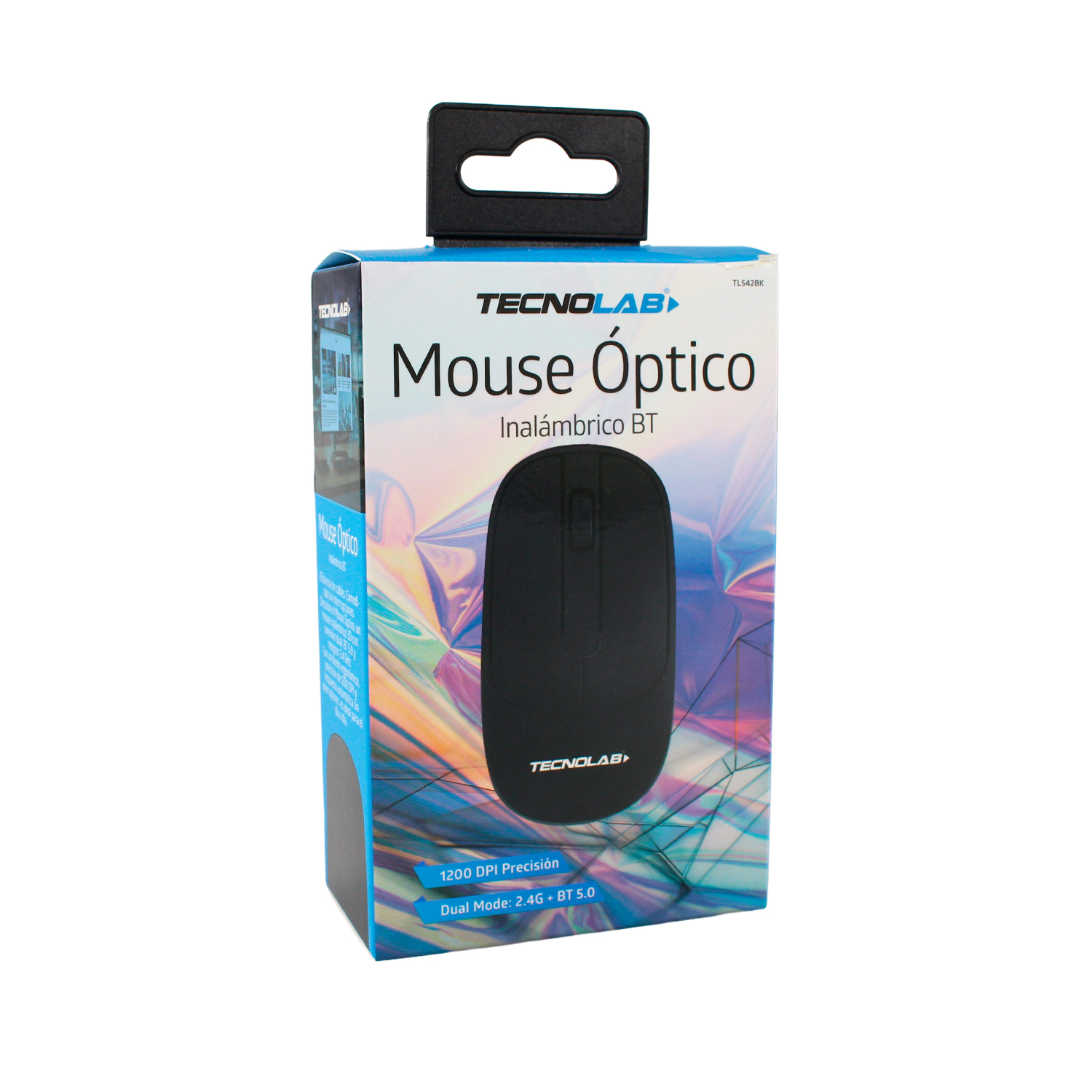 mouse tecnolab inalambrico usb 2,4 g + bt 5.0, 1200 dpi 3 botones black mouse tecnolab inalambrico usb 2,4 g + bt 5.0, 1200 dpi 3 botones black