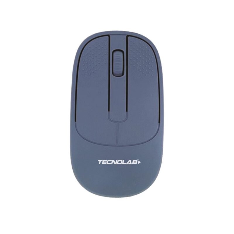 mouse tecnolab inalambrico optico, 3 colores, 2.4g + bt 5.0, micro receptor usb 2.0, resolucion 1200dpi, distancia 10m. blue — vista 2