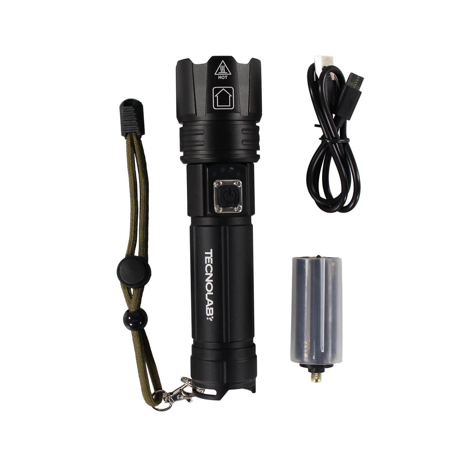 linterna tecnolab led zoom telescopico, 3 modos de iluminacion, resistente al agua, 3000 lumines, carga usb. 16cm linterna tecnolab led zoom telescopico, 3 modos de iluminacion, resistente al agua, 3000 lumines, carga usb. 16cm