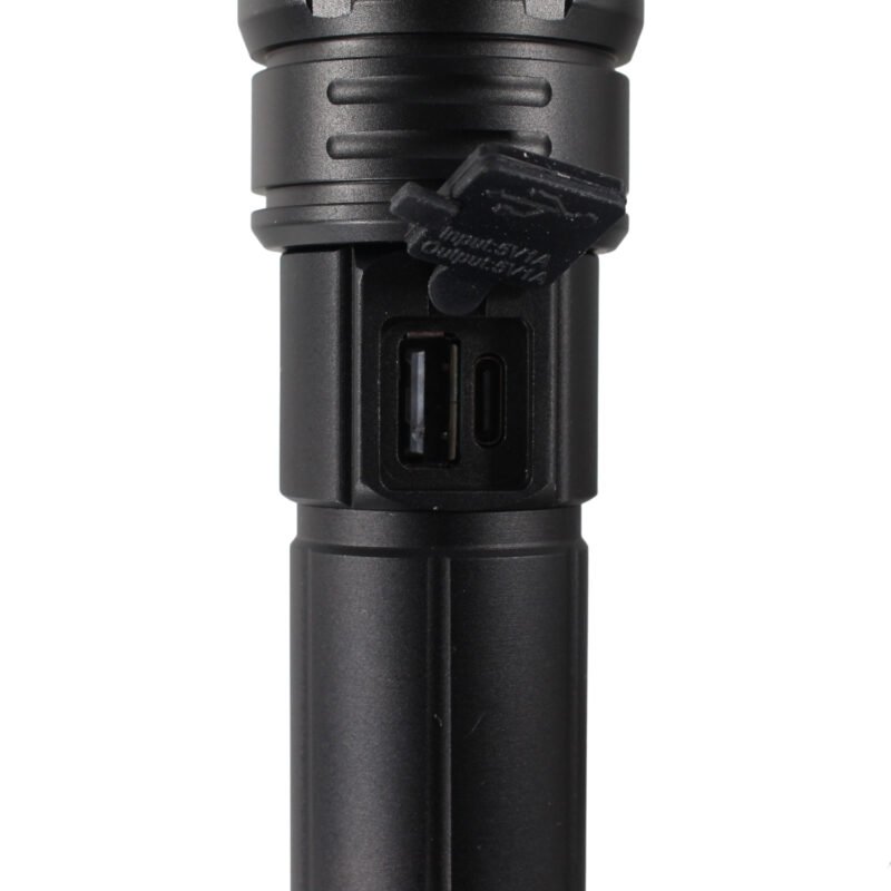 linterna tecnolab led zoom telescopico, 3 modos de iluminacion, resistente al agua, 3000 lumines, carga usb. 16cm — vista 7