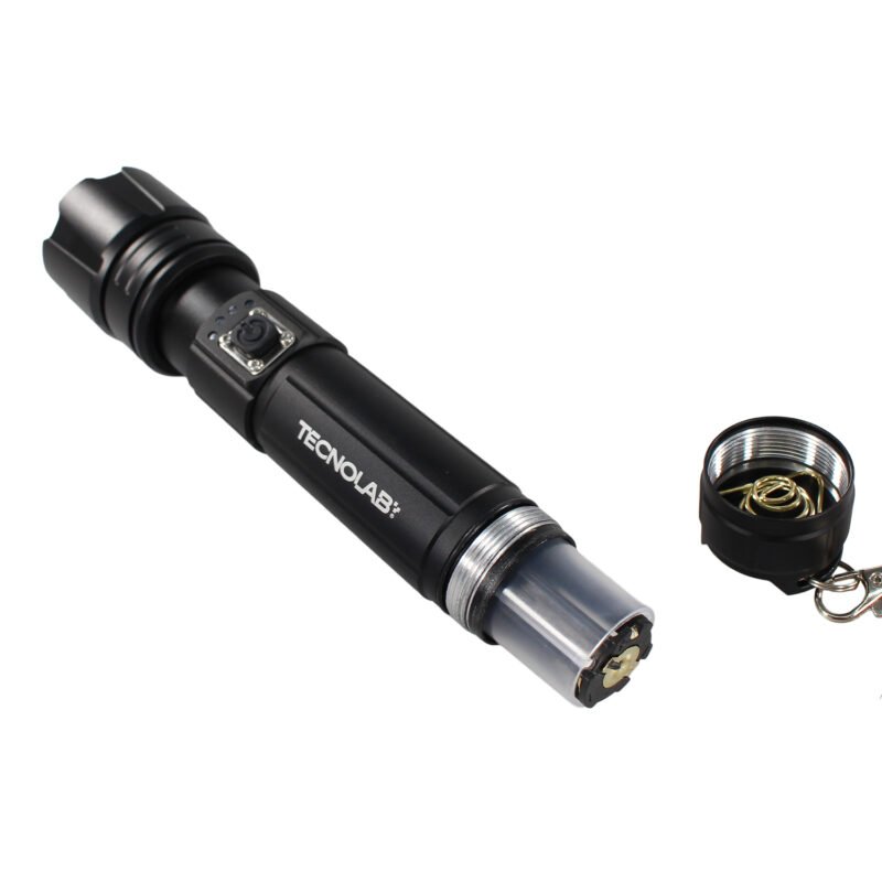 linterna tecnolab led zoom telescopico, 3 modos de iluminacion, resistente al agua, 3000 lumines, carga usb. 16cm — vista 10