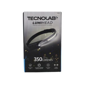 linterna tecnolab led formato cintillo, recargable, sensor de movimiento, resistente a impactos, hasta 8 horas de uso, carga usb. 30 cm 350 lumenes