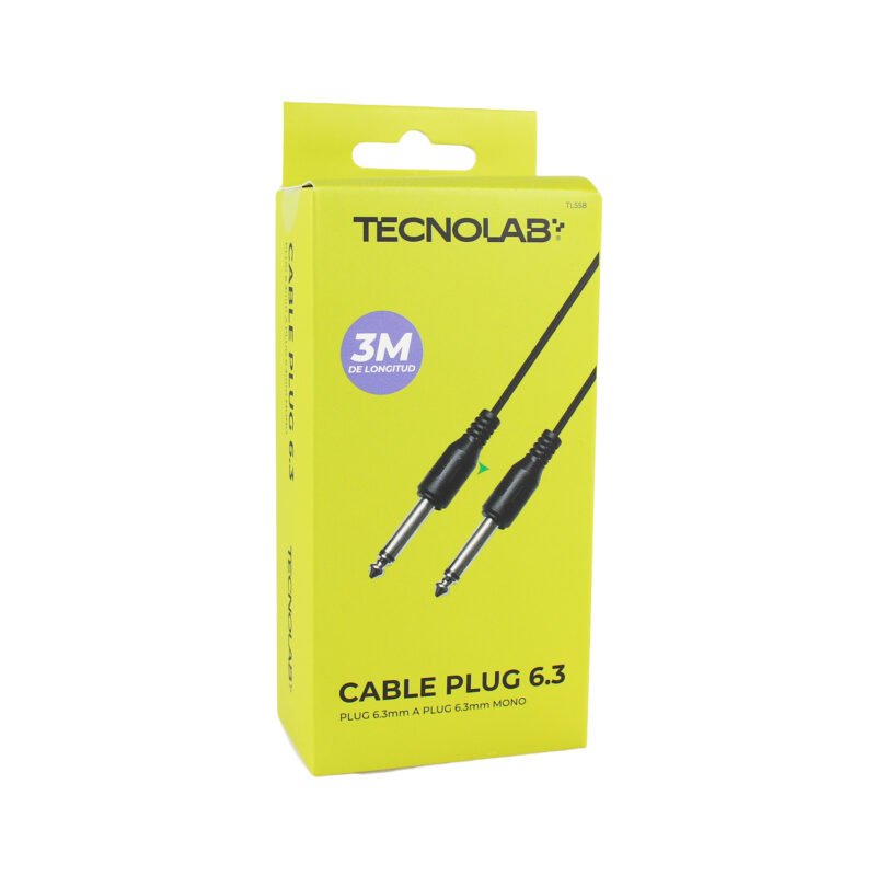 cable mono de 6,3mm de 3 mts