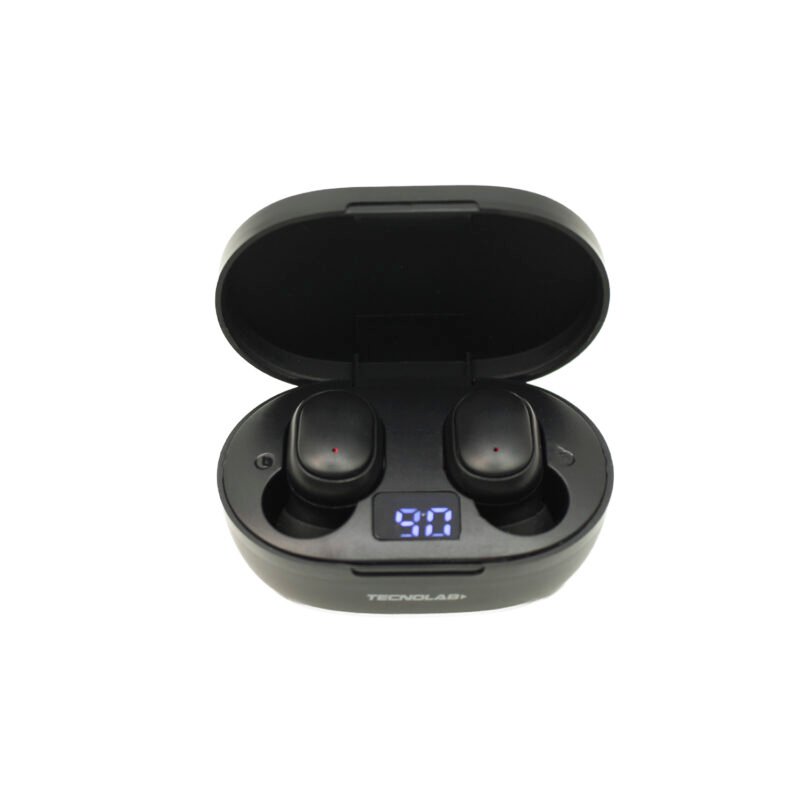 audifono tecnolab, frecuencia 20hz 20khz, bateria de 30mah, 3h de uso, rango inalambrico 10m. black