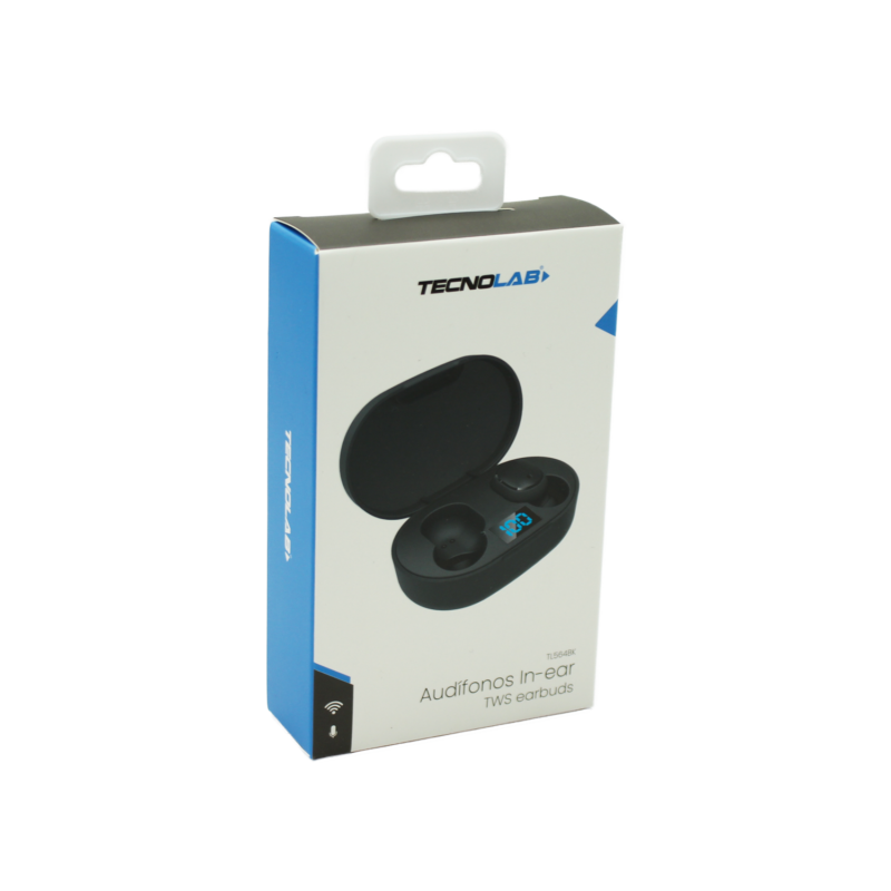 audifono tecnolab, frecuencia 20hz 20khz, bateria de 30mah, 3h de uso, rango inalambrico 10m. black — vista 4