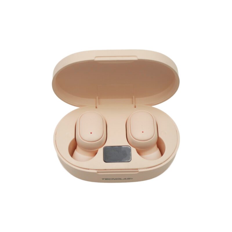 audifono tecnolab 10mm, frecuencia 20hz 20khz, bateria de 30mah, 3h de uso, rango inalambrico 10m. pink