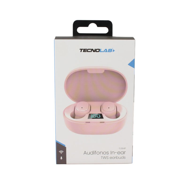 audifono tecnolab 10mm, frecuencia 20hz 20khz, bateria de 30mah, 3h de uso, rango inalambrico 10m. pink — vista 4