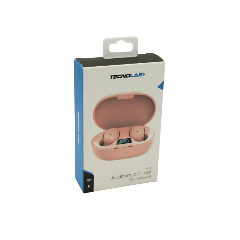 audifono tecnolab 10mm, frecuencia 20hz 20khz, bateria de 30mah, 3h de uso, rango inalambrico 10m. pink — vista 3