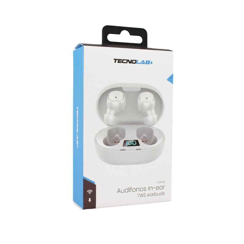 audifono tecnolab, frecuencia 20hz 20khz, bateria de 30mah, 3h de uso, rango inalambrico 10m.white — vista 3