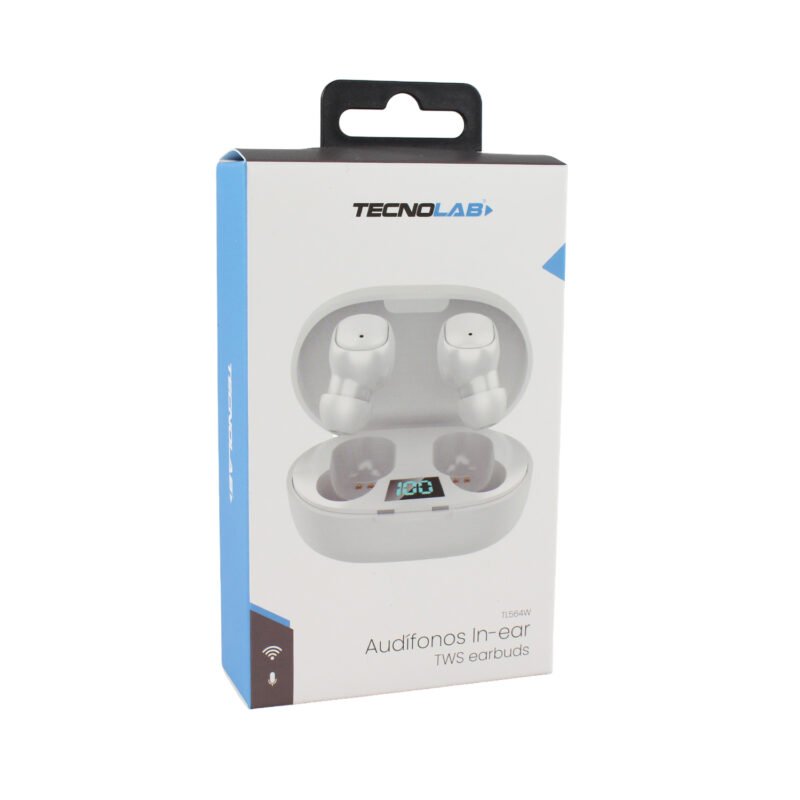 audifono tecnolab, frecuencia 20hz 20khz, bateria de 30mah, 3h de uso, rango inalambrico 10m.white — vista 5